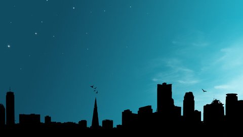 Обои небо, ночь, небоскребы, the sky, night, skyscrapers разрешение 2560x1600 Загрузить