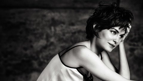 Обои улыбка, брюнетка, чёрно-белое, черно-белая, одри тоту, smile, brunette, black and white, audrey tautou разрешение 4001x2667 Загрузить