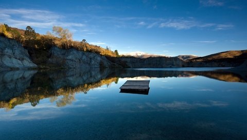 Обои небо, озеро, новая зеландия, blue lake jetty, кристальная чистота, рябь на воде, the sky, lake, new zealand, crystal clear, the ripples on the water разрешение 1920x1200 Загрузить