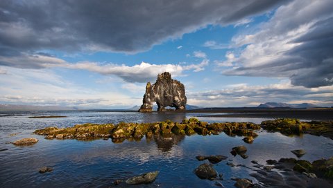 Обои камни, скала, горизонт, побережье, арки, stones, rock, horizon, coast, arch разрешение 3842x2497 Загрузить