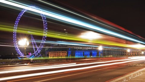 Обои ночь, огни, лондон, колесо обозрения, night, lights, london, ferris wheel разрешение 3872x2592 Загрузить