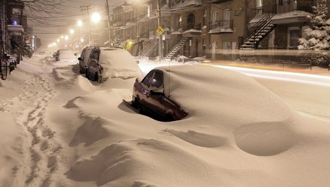 Обои ночь, снег, машины, night, snow, machine разрешение 1920x1200 Загрузить