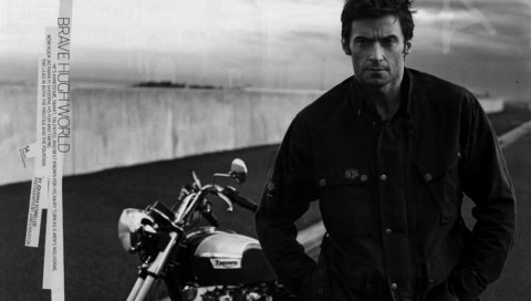 Обои хью джекман, мото, hugh jackman, moto разрешение 4000x2542 Загрузить