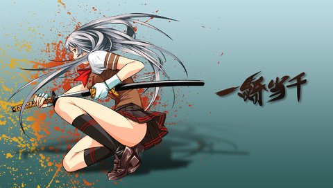 Обои девушка, меч, girl, sword разрешение 1920x1200 Загрузить