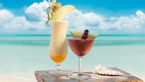 Обои напиток, море, вишня, коктейль, стакан, дыня, drink, sea, cherry, cocktail, glass, melon разрешение 1920x1200 Загрузить