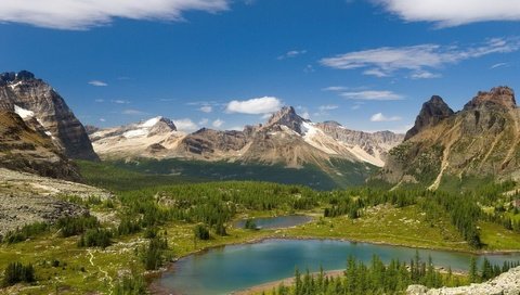 Обои озеро, горы, lake, mountains разрешение 2048x1280 Загрузить