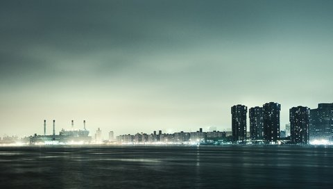 Обои облака, город, небоскребы, здания, - -, clouds, the city, skyscrapers, building разрешение 2560x1600 Загрузить