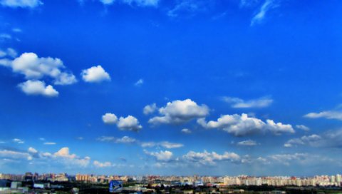 Обои небо, облака, горизонт, город, nebo -gorod -den, городской пейзаж, the sky, clouds, horizon, the city, the urban landscape разрешение 4320x2432 Загрузить