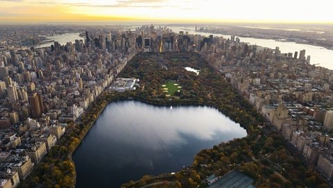 Обои вид сверху, небоскребы, нью-йорк, центральный парк, the view from the top, skyscrapers, new york, central park разрешение 1920x1080 Загрузить