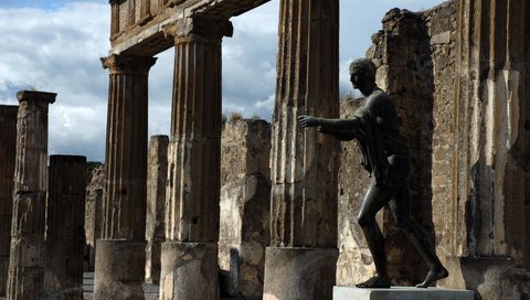 Обои италия, колонны, italiya, помпеи, мертвый город, italy, columns, pompeii, dead city разрешение 3872x2592 Загрузить