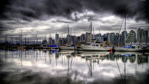 Обои ванкувер, пристань, канада, порт, vancouver, marina, canada, port разрешение 1920x1200 Загрузить