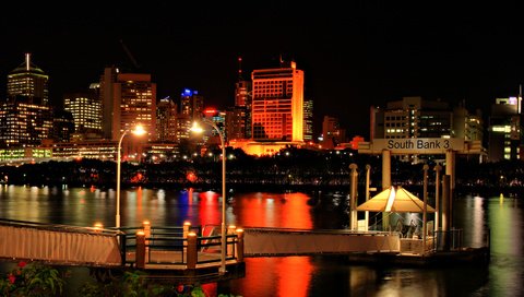 Обои вид на ночной город, the view of the city at night разрешение 1920x1080 Загрузить