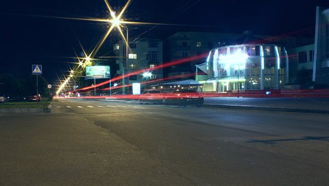 Обои ночь, огни, город, night, lights, the city разрешение 4188x2616 Загрузить