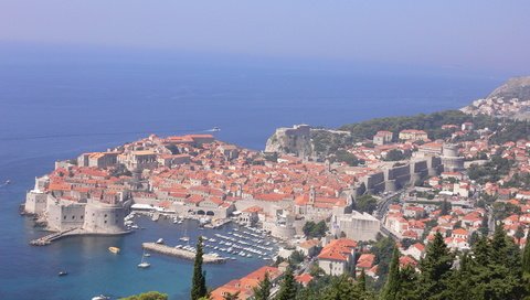 Обои море, вид сверху, город, хорватия, дубровник, sea, the view from the top, the city, croatia, dubrovnik разрешение 2560x1920 Загрузить