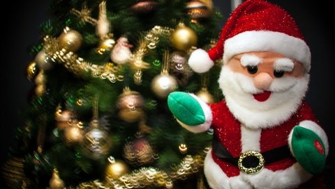 Обои новый год, елка, украшения, игрушка, дед мороз, праздник, new year, tree, decoration, toy, santa claus, holiday разрешение 1920x1200 Загрузить