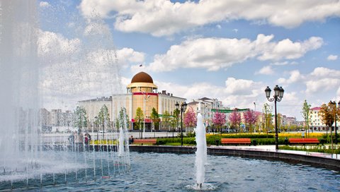 Обои цветы, фонтан, грозный, чечня, flowers, fountain, terrible, chechnya разрешение 4752x3168 Загрузить