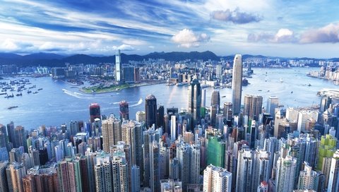 Обои небоскребы, мегаполис, гонконг, деловой центр, skyscrapers, megapolis, hong kong, business center разрешение 2560x1600 Загрузить