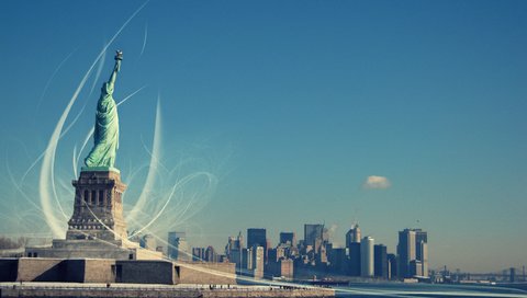 Обои статуя свободы, the statue of liberty разрешение 2560x1600 Загрузить