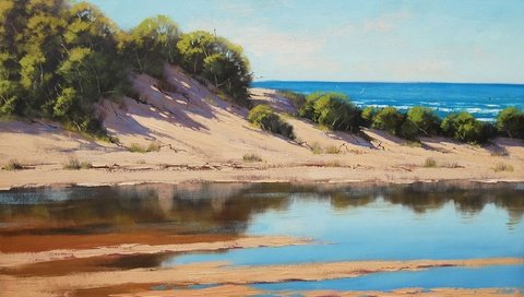 Обои арт, рисунок, вода, море, песок, пляж, кусты, coastal beach dunes, artsaus, art, figure, water, sea, sand, beach, the bushes разрешение 2560x1600 Загрузить