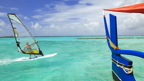 Обои тропики, мальдивы, виндсёрфинг, tropics, the maldives, windsurfing разрешение 5265x3510 Загрузить