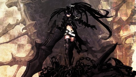 Обои black rock shooter, mech разрешение 3000x2250 Загрузить