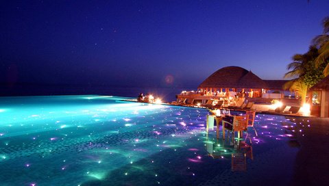Обои вечер, курорт, тропики, мальдивы, the evening, resort, tropics, the maldives разрешение 3072x2048 Загрузить