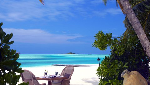 Обои пляж, тропики, мальдивы, beach, tropics, the maldives разрешение 3744x3081 Загрузить