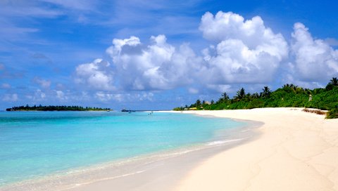 Обои пляж, остров, тропики, мальдивы, beach, island, tropics, the maldives разрешение 4074x2681 Загрузить