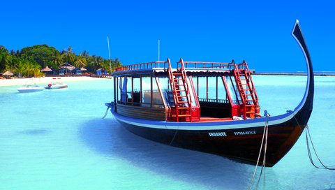 Обои пляж, лодка, остров, тропики, мальдивы, beach, boat, island, tropics, the maldives разрешение 2382x1780 Загрузить