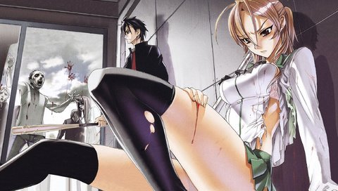 Обои highschool of the dead, zombo, napadenie, ranena разрешение 2243x1600 Загрузить