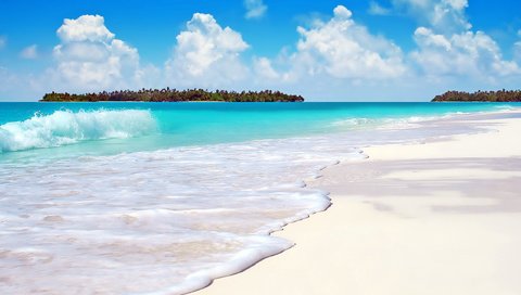 Обои волны, море, пляж, острова, тропики, wave, sea, beach, islands, tropics разрешение 2560x1600 Загрузить