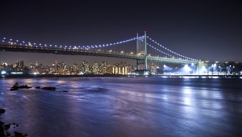 Обои new york city, the triborough bridge разрешение 1920x1080 Загрузить