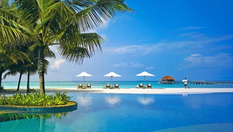 Обои море, пляж, отдых, курорт, тропики, мальдивы, sea, beach, stay, resort, tropics, the maldives разрешение 3000x2250 Загрузить