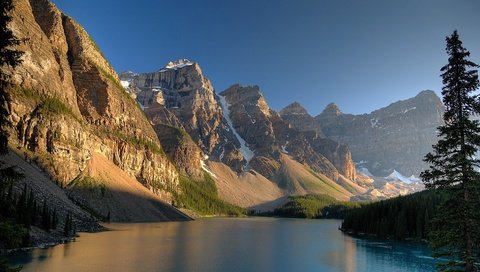 Обои канада, национальный парк банф, морейн озеро, canada, banff national park, moraine lake разрешение 1920x1080 Загрузить