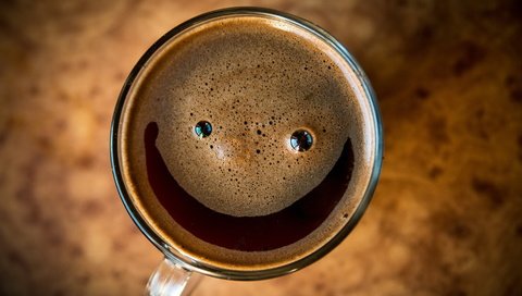 Обои макро, напиток, кофе, чашка, пена, смайл, macro, drink, coffee, cup, foam, smile разрешение 1920x1080 Загрузить