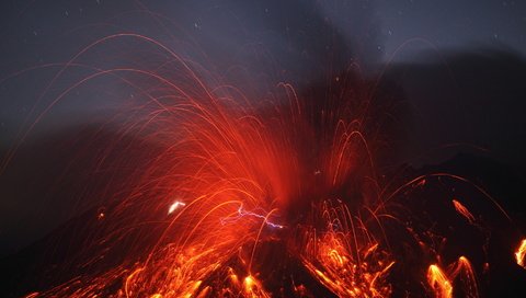 Обои молнии, лава, вулкан, zipper, lava, the volcano разрешение 1920x1080 Загрузить