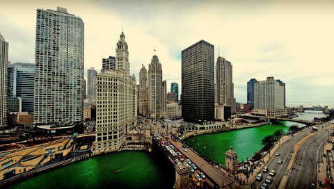 Обои вода, америка, небоскребы, сша, иллинойс, чикаго, water, america, skyscrapers, usa, il, chicago разрешение 1920x1080 Загрузить