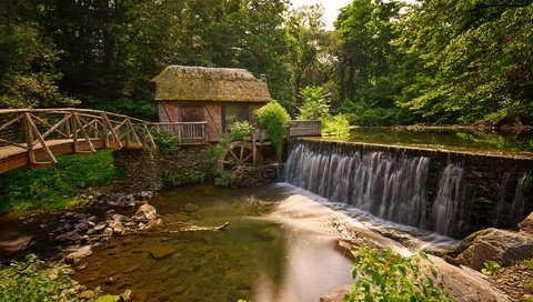 Обои река, лес, мост, мельница, gomez mill house, marlboro, нью - йорк, river, forest, bridge, mill, new york разрешение 2048x1281 Загрузить