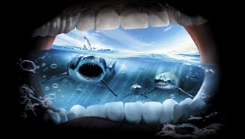 Обои океан, ужас, крик, акулы, the ocean, horror, creek, sharks разрешение 2033x1271 Загрузить