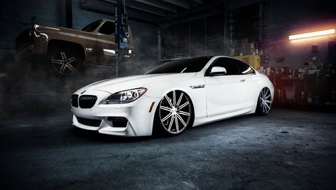 Обои белая, гараж, бмв, м6, white, garage, bmw, m6 разрешение 2560x1600 Загрузить