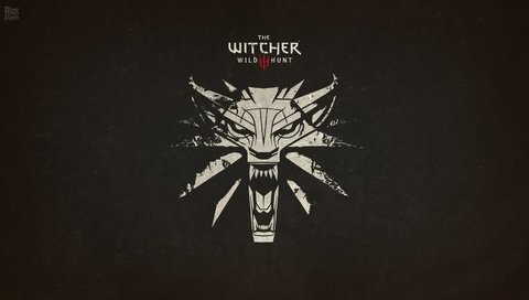 Обои логотип the witcher 3 wild hunt с волчьим аму, logo the witcher 3 wild hunt wolf amu разрешение 1920x1080 Загрузить