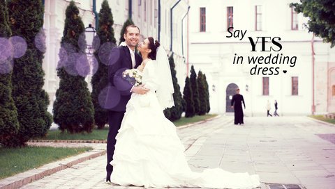 Обои церковь, любовь, пара, жених, свадьба, невеста, church, love, pair, the groom, wedding, the bride разрешение 2000x1331 Загрузить