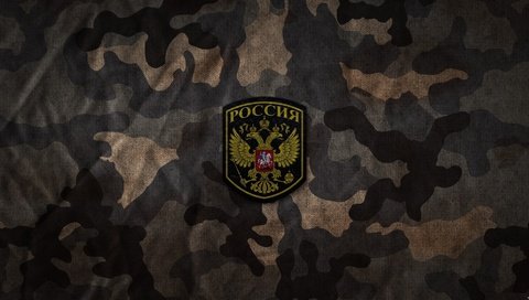 Обои герб, россия, камуфляж, шеврон, coat of arms, russia, camouflage, chevron разрешение 1920x1080 Загрузить