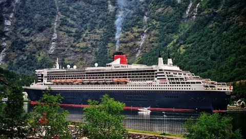 Обои горы, queen mary 2., лес, корабль, лайнер, 2, пролив, пассажирский, ручьи, куин мэри, queen mary, mountains, forest, ship, liner, strait, passenger, streams разрешение 2000x1189 Загрузить