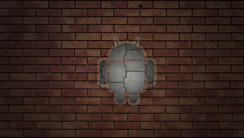 Обои стена, кирпич, андроид, wall, brick, android разрешение 1920x1200 Загрузить