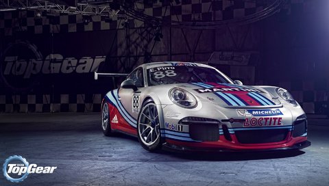 Обои porsche 911, gt3 cup, martini racing, top gear разрешение 1920x1080 Загрузить