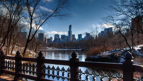 Обои парк, город, небоскребы, сша, нью-йорк, park, the city, skyscrapers, usa, new york разрешение 2048x1467 Загрузить