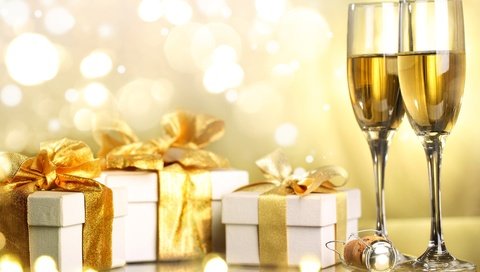 Обои новый год, подарки, лента, праздник, рождество, шампанское, коробки, new year, gifts, tape, holiday, christmas, champagne, box разрешение 5760x3840 Загрузить