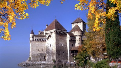 Обои осень, швейцария, шильонский замок, монтрё, autumn, switzerland, chillon castle, montreux разрешение 2000x1333 Загрузить