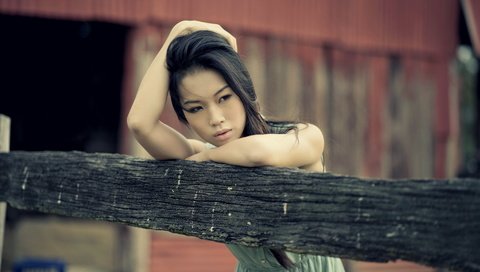 Обои девушка, настроение, взгляд, волосы, азиатка, girl, mood, look, hair, asian разрешение 1920x1200 Загрузить